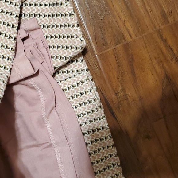 Anthropologie Maeve Jacquard pink Mini midi Dress sleeveless Medium - Picture 4 of 5